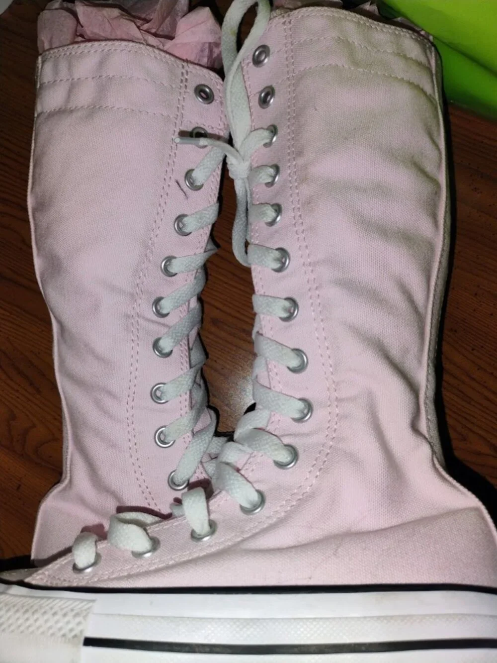 Converse Chuck Taylor All Star XX-Hi Knee High Boots Pink Kids Size 11